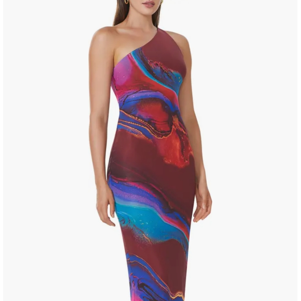 AFRM One Shoulder Dress Size Small